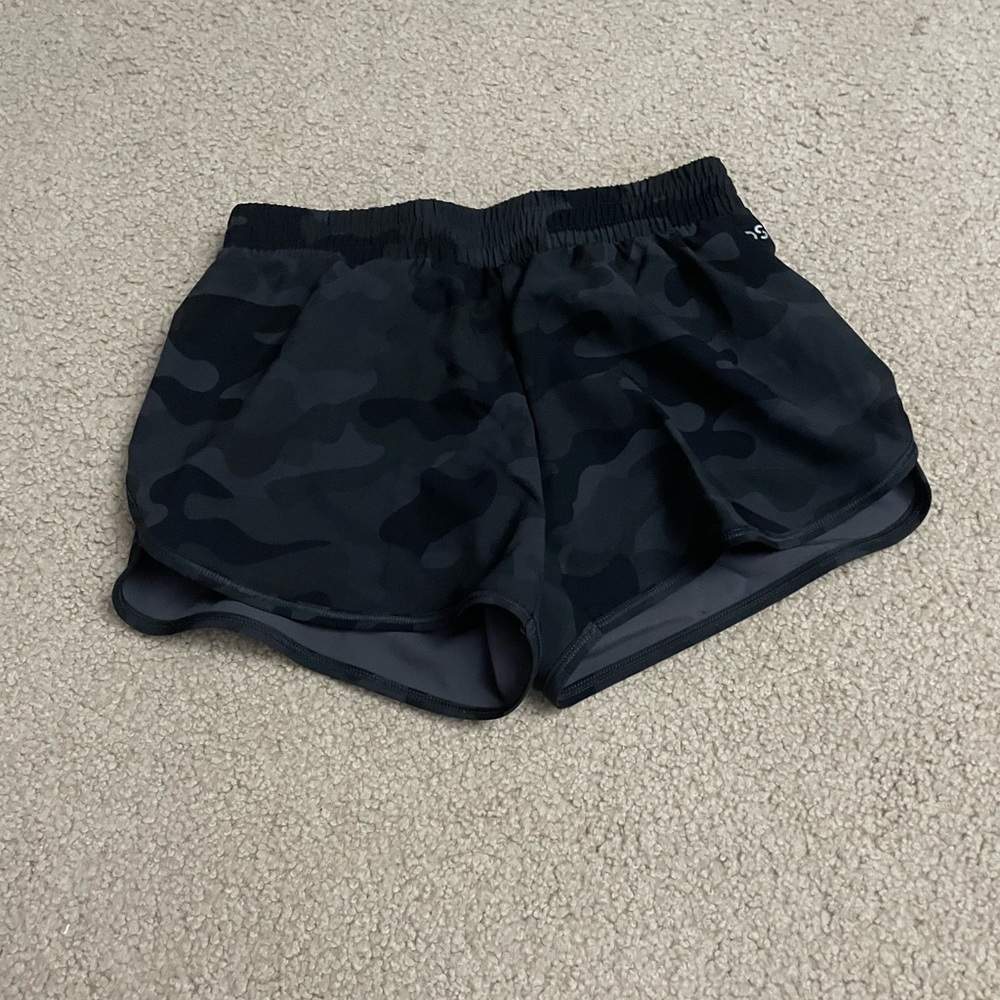 Black and gray camo shorts